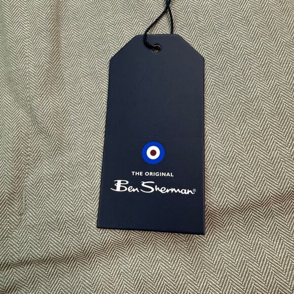 Ben Sherman Regular Fit Shorts Brown Herringbone Vetiver Size 36 NWT - Picture 13 of 16